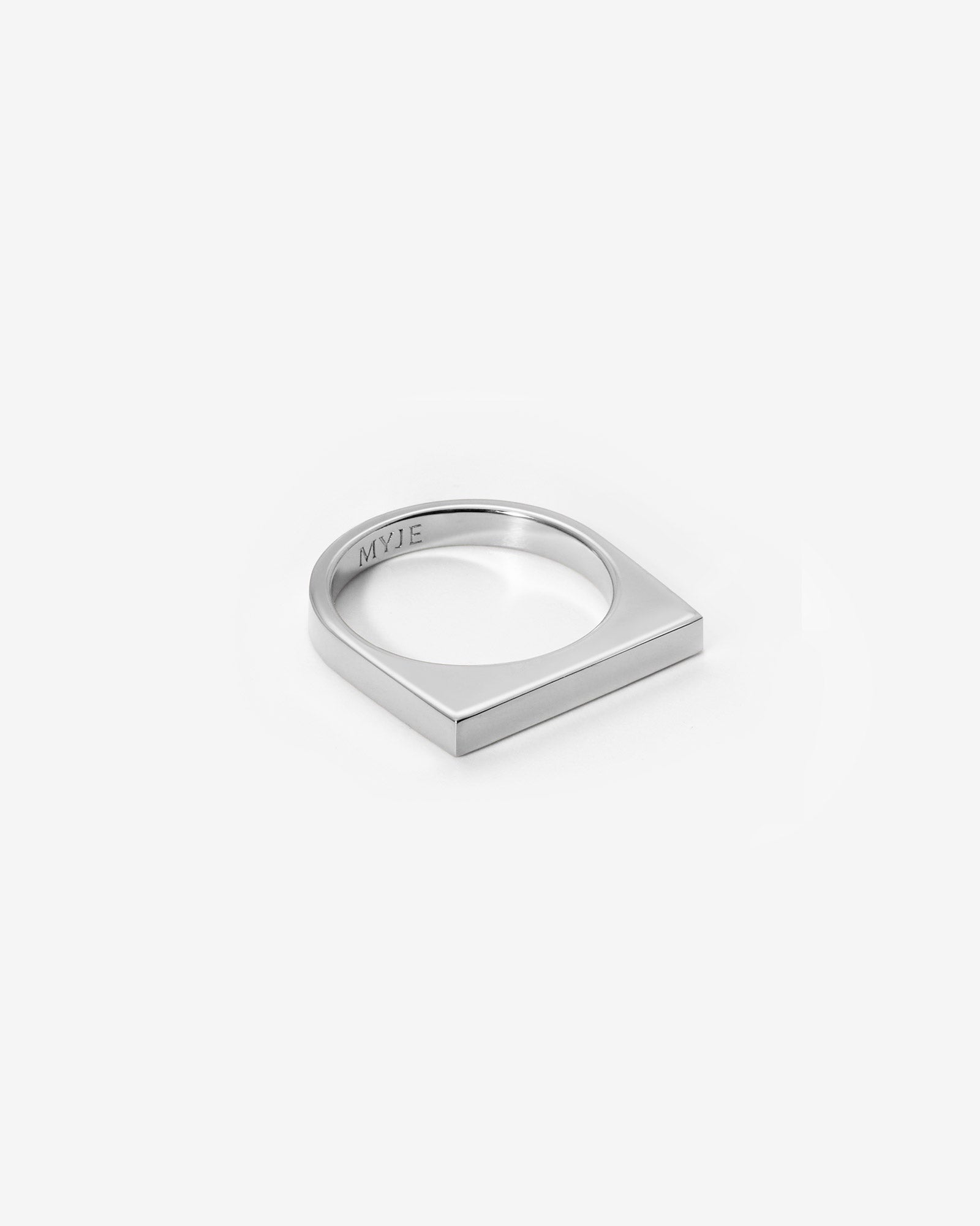 Block Ring Silber